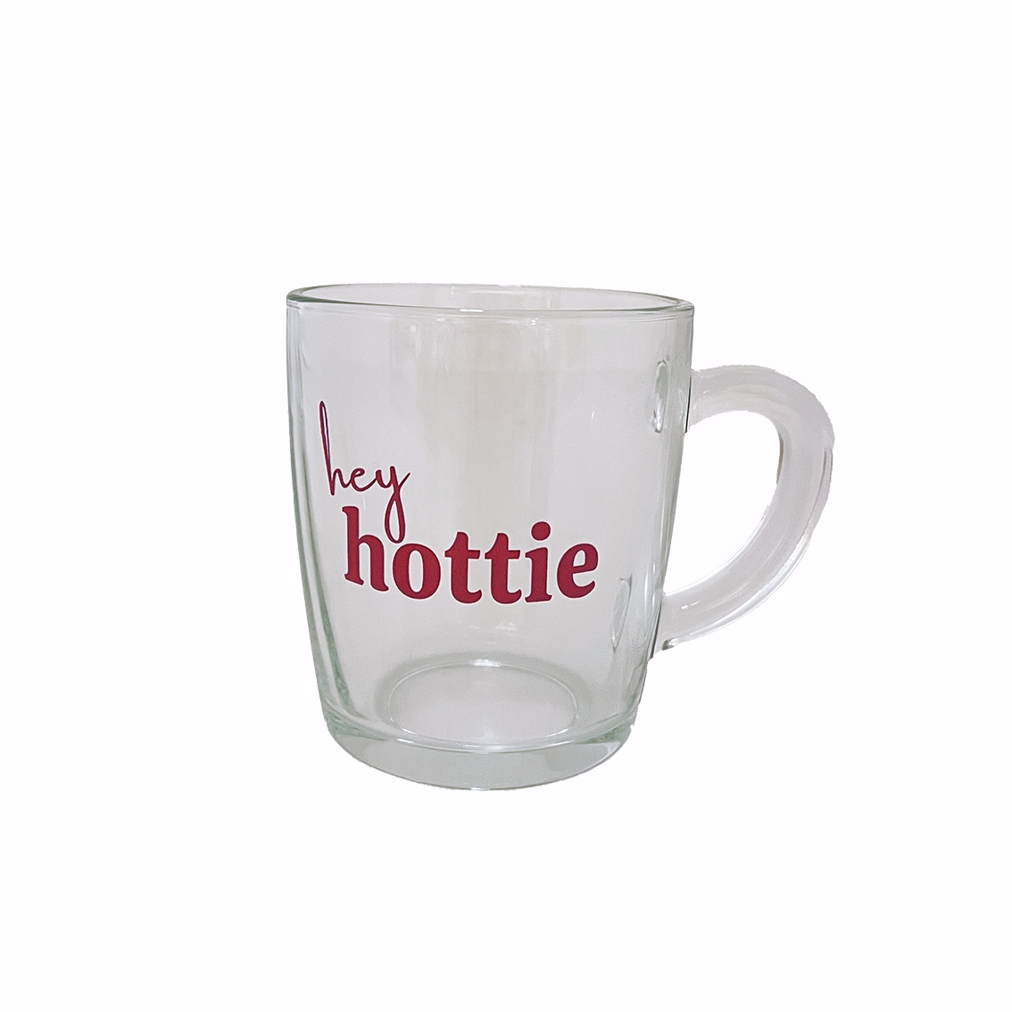 Theeglas met opdruk hey hottie