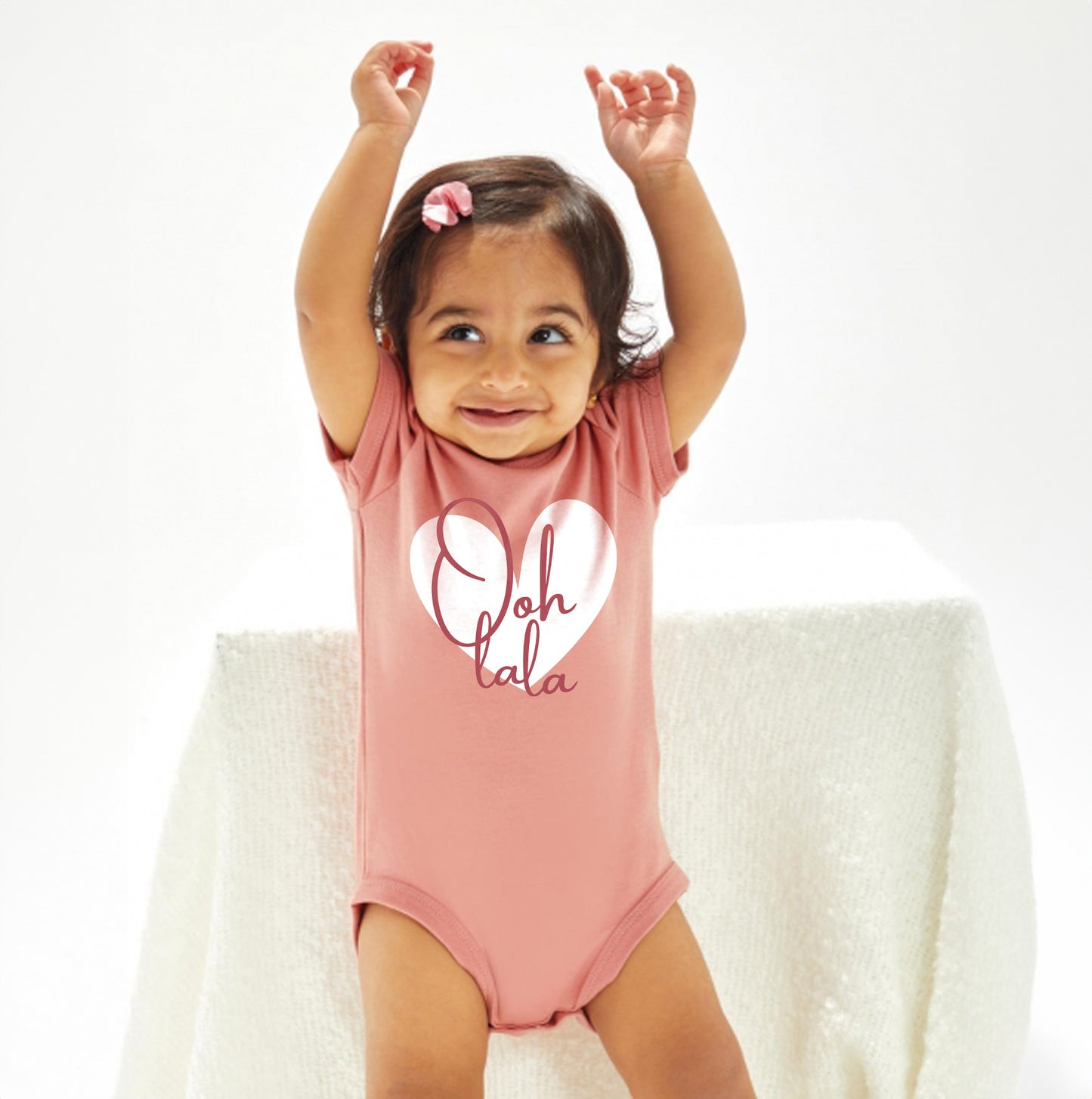 Babyromper met opdruk ooh lala met model