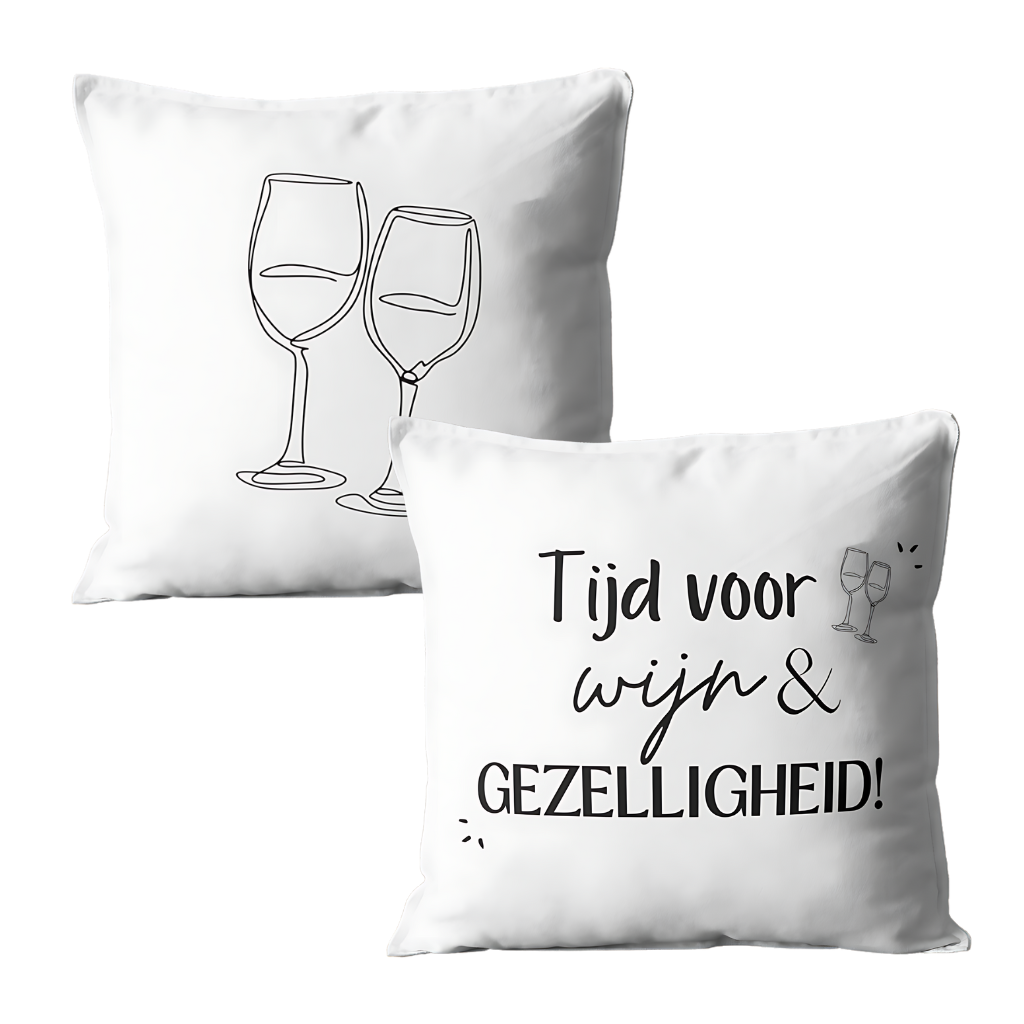 Kussen WIJN dubbelzijdig