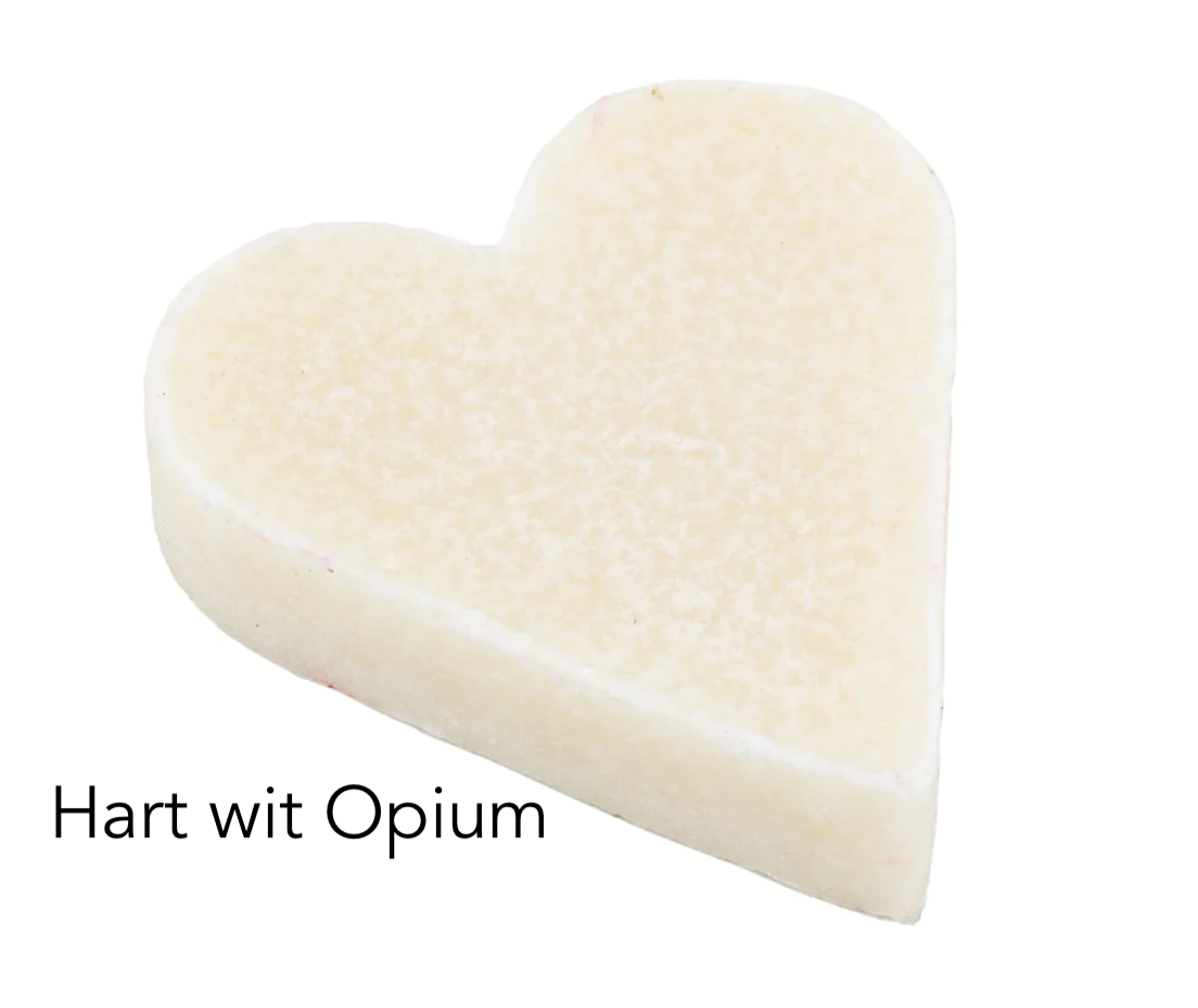 amberblokje hart wit opium